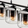 Lauden Pendant Light glass 15cm clear, Smoke-coloured, 4-light sources