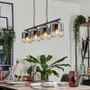 Lauden Pendant Light glass 15cm clear, Smoke-coloured, 4-light sources