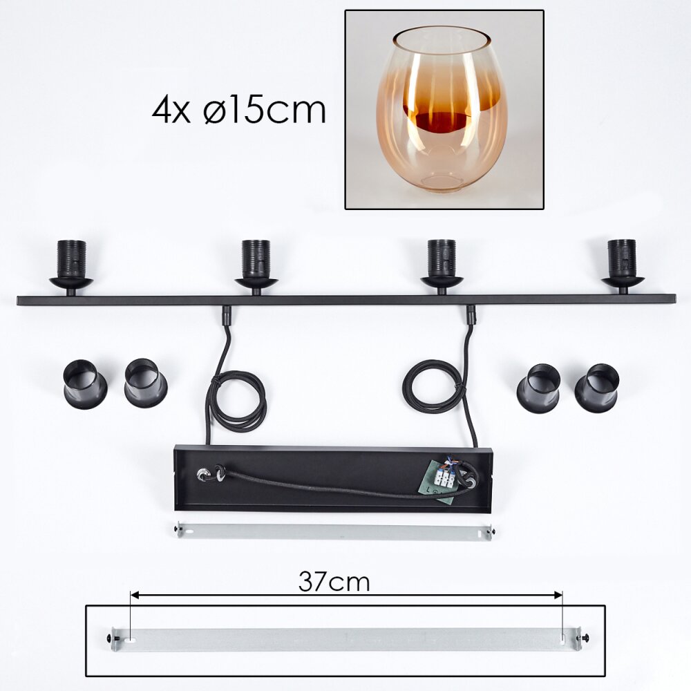 Vevino Pendant Light glass 15cm clear, 4-light sources