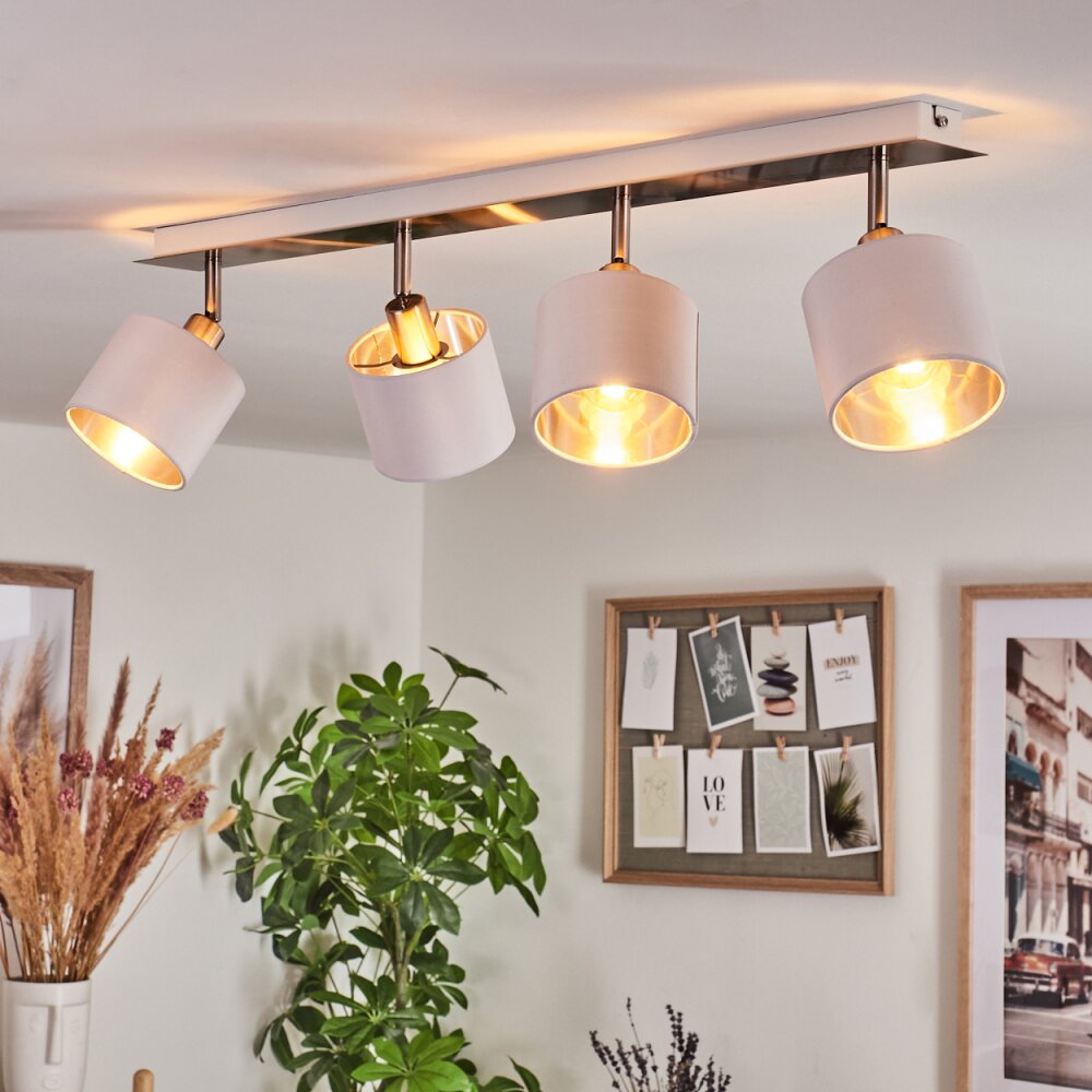 Tibro Ceiling Light silver, white, 4-light sources