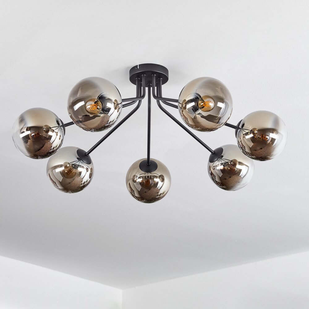 Gastor Ceiling Light black, 7-light sources