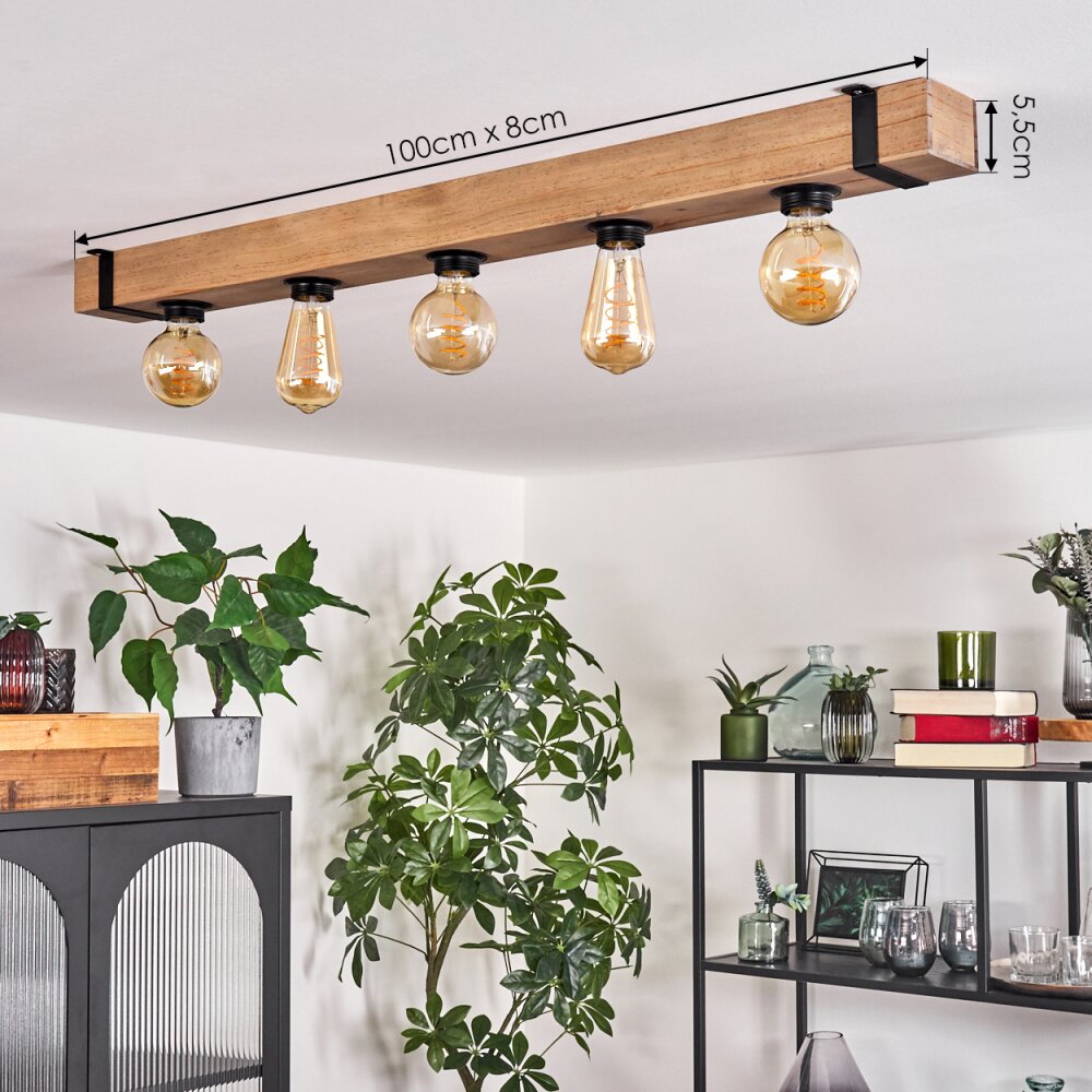 Montgomery Ceiling Light Ecru, black, 5-light sources