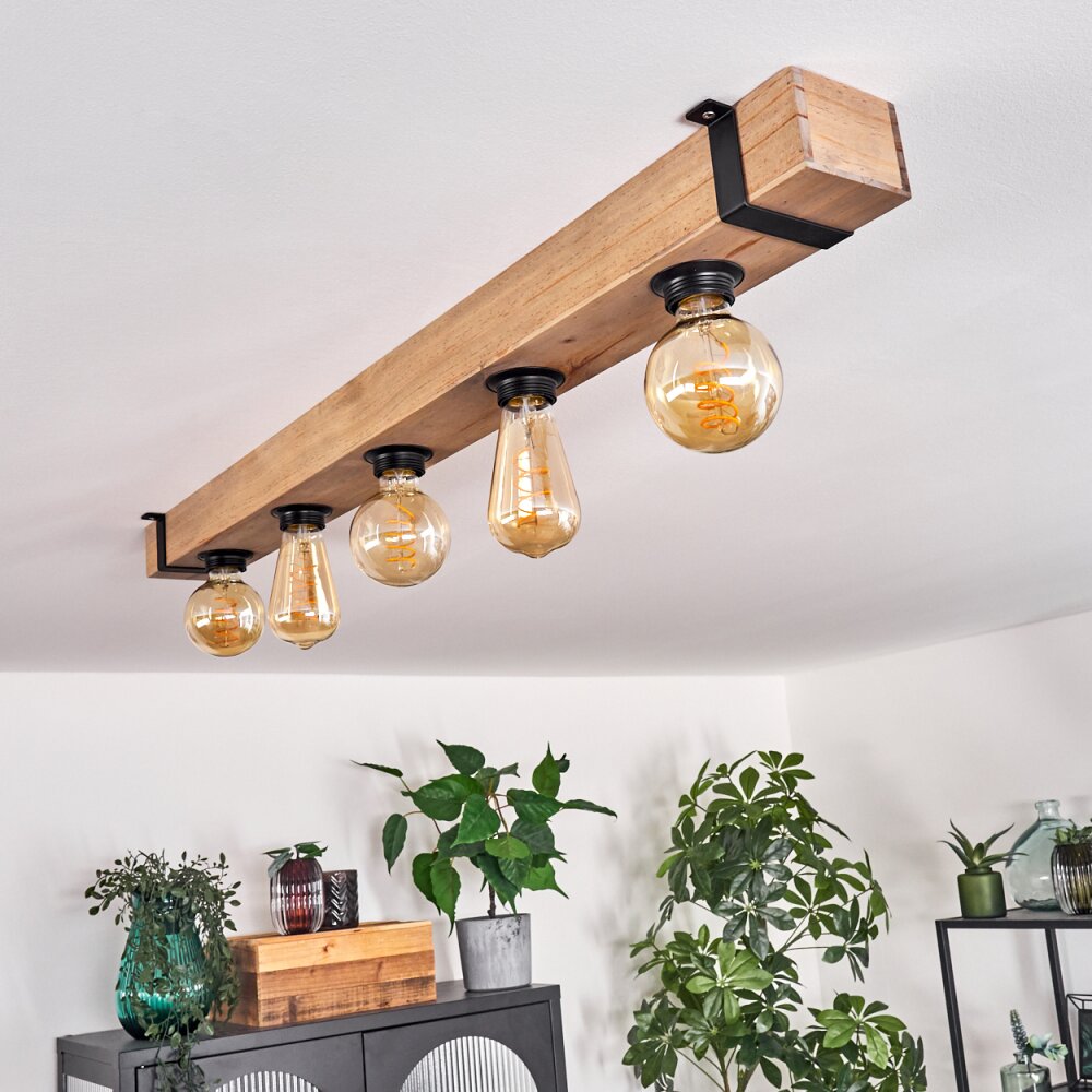 Montgomery Ceiling Light Ecru, black, 5-light sources