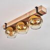 Montgomery Ceiling Light glass 15cm Ecru, black, 3-light sources