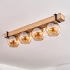 Montgomery Ceiling Light glass 15cm Ecru, black, 4-light sources