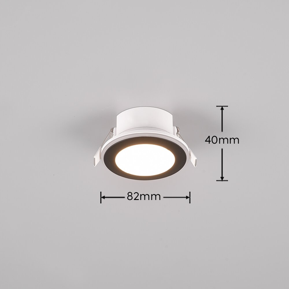 Trio ARGUS recessed light LED black, 2-light sources, Remote control, Colour changer