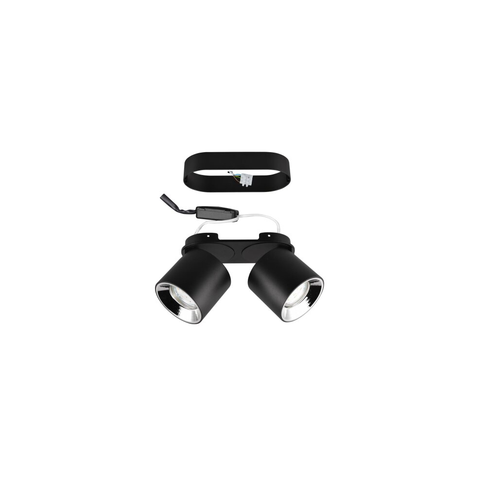 Trio GUAYANA ceiling light black, 2-light sources