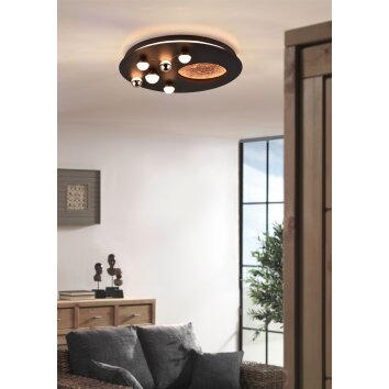 Trio ZODIAC Ceiling Light LED gold, black, 1-light source