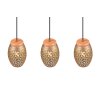 Reality BIDAR Pendant Light brown, Ecru, 3-light sources