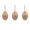 Reality BIDAR Pendant Light brown, Ecru, 3-light sources