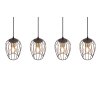 Reality GRID Pendant Light black, 4-light sources