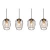 Reality GRID Pendant Light black, 4-light sources