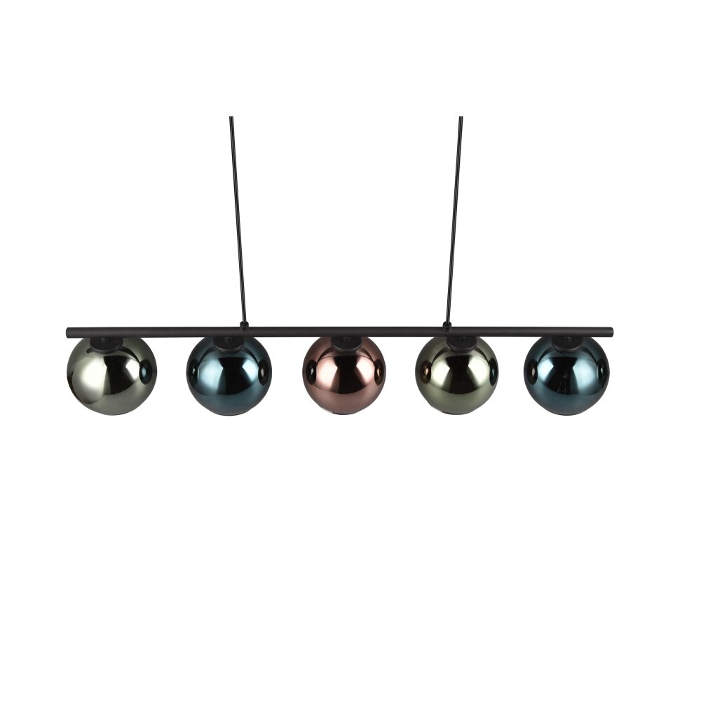 Reality SHELDON Pendant Light black, 5-light sources