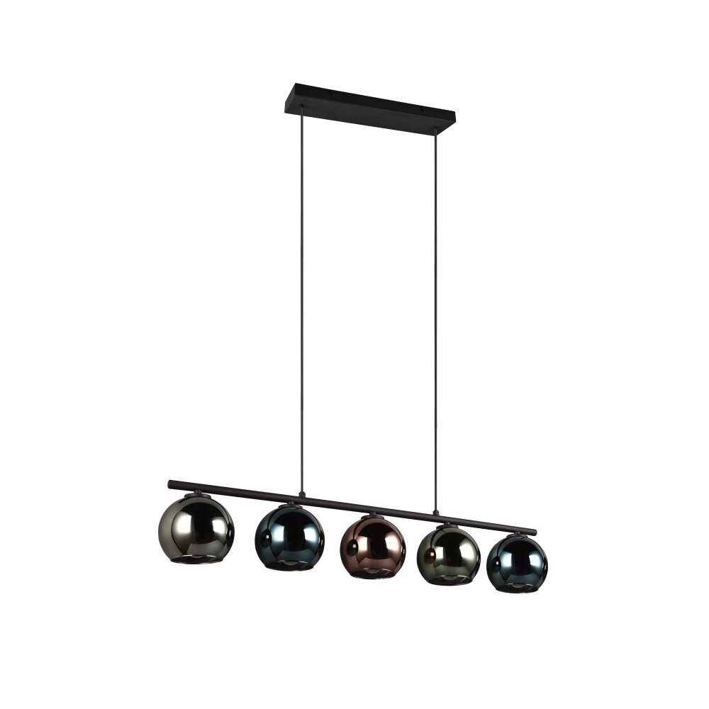 Reality SHELDON Pendant Light black, 5-light sources