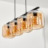 LAUDEN Pendant Light - glass Amber, 4-light sources