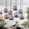 KOYOTO Pendant Light - glass chrome, Smoke-coloured, 8-light sources