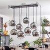 KOYOTO Pendant Light - glass chrome, Smoke-coloured, 8-light sources