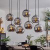 KOYOTO Pendant Light - glass chrome, Smoke-coloured, 8-light sources