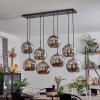 KOYOTO Pendant Light - glass chrome, Smoke-coloured, 8-light sources