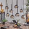 KOYOTO Pendant Light - glass clear, Smoke-coloured, 8-light sources