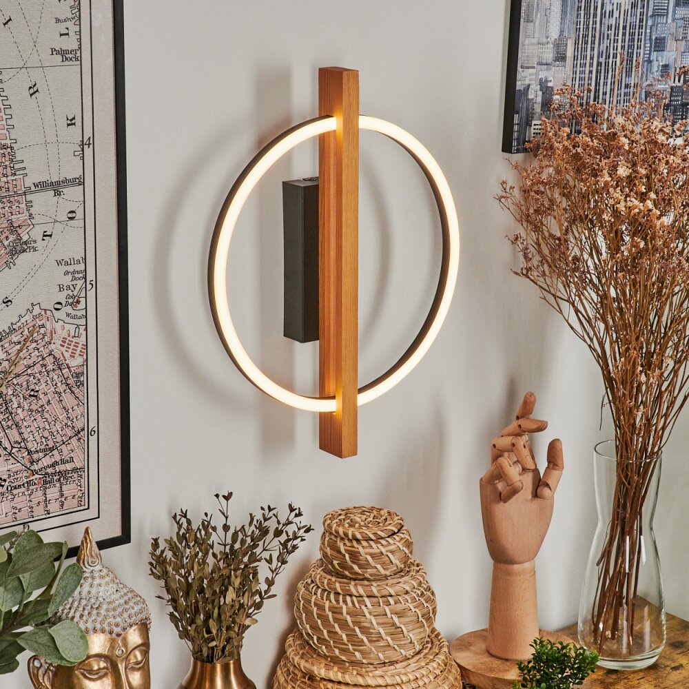 CARCANO Wall Light LED Ecru, black, 1-light source