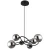 Globo RIHA Pendant Light LED black, 6-light sources