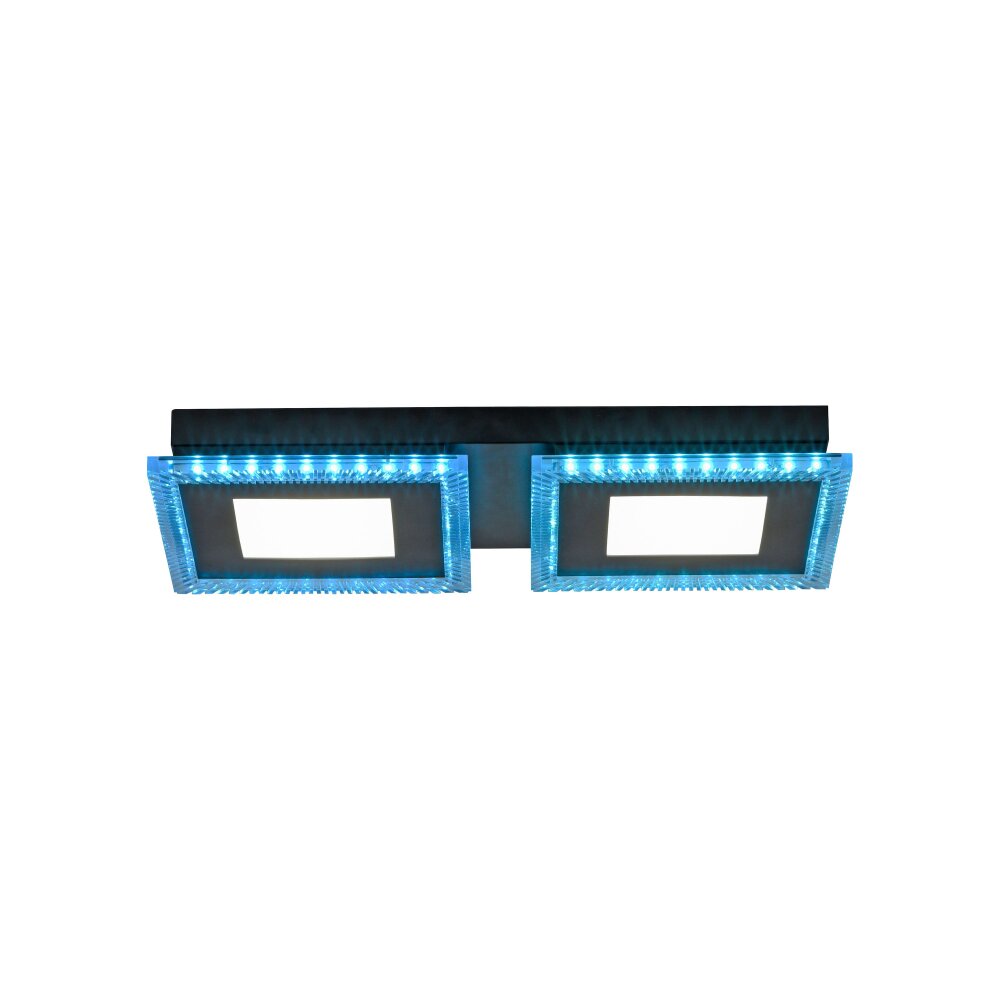 Leuchten-Direkt ACRI Ceiling Light LED black, 2-light sources, Remote control