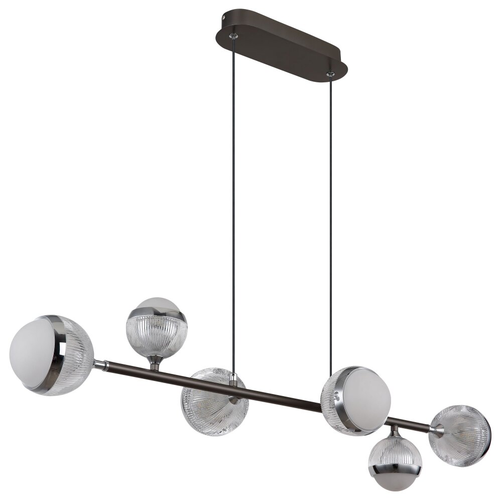Globo UNTSY Pendant Light LED titanium, 6-light sources, Remote control
