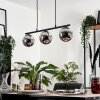 GASTOR Pendant Light - glass chrome, Smoke-coloured, 3-light sources