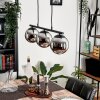 GASTOR Pendant Light - glass chrome, Smoke-coloured, 3-light sources