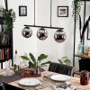 GASTOR Pendant Light - glass chrome, Smoke-coloured, 3-light sources