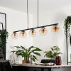 GASTOR Pendant Light - glass Amber, clear, 5-light sources