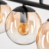 GASTOR Pendant Light - glass Amber, clear, 5-light sources