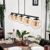 GASTOR Pendant Light - glass Amber, clear, 5-light sources