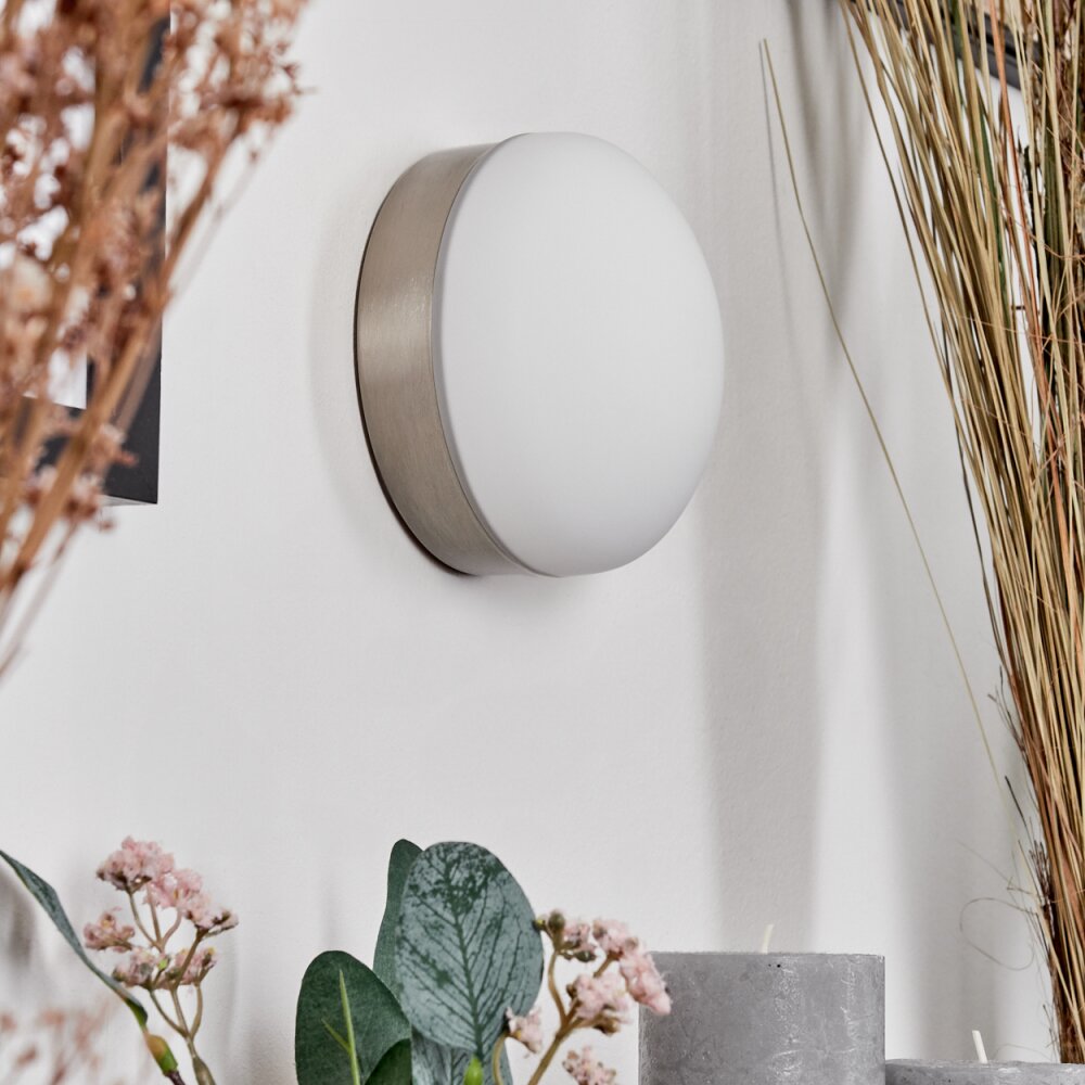 HUTTON Wall Light LED matt nickel, 1-light source