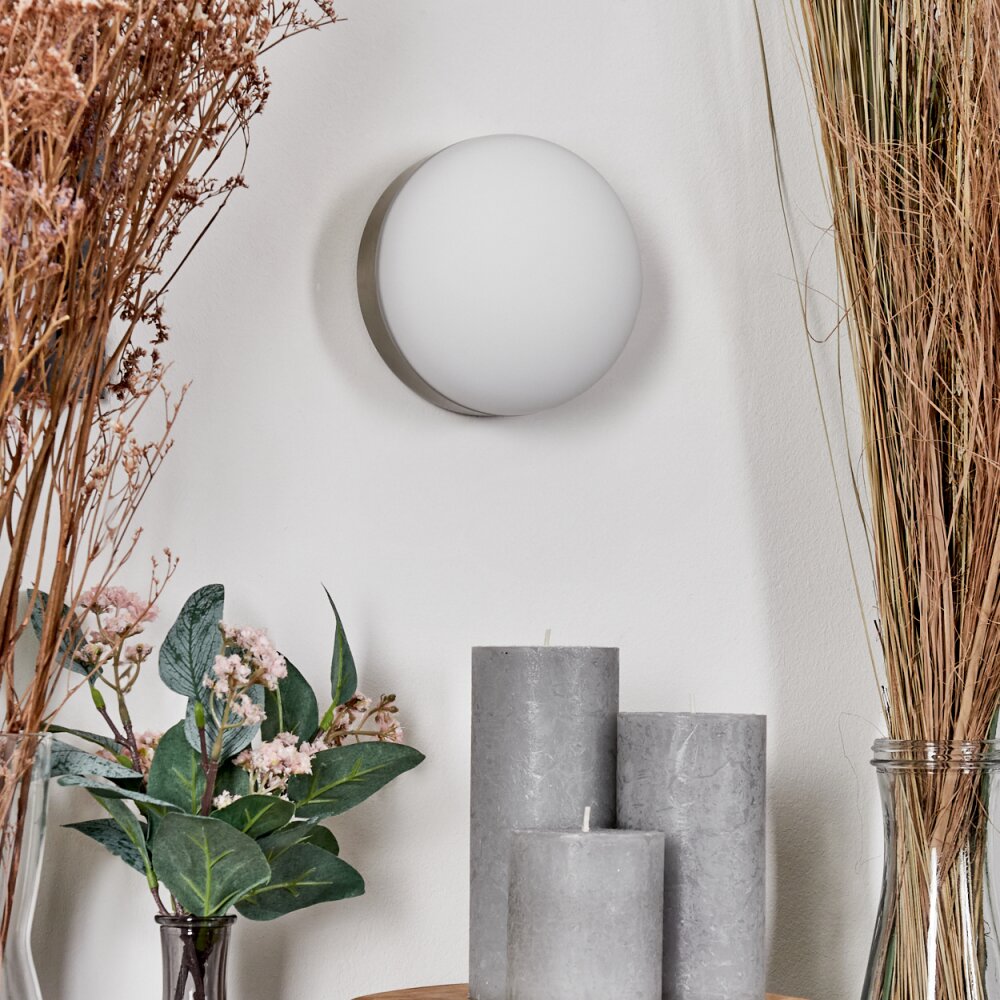 HUTTON Wall Light LED matt nickel, 1-light source