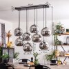 KOYOTO Pendant Light - glass chrome, Smoke-coloured, 8-light sources