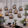 KOYOTO Pendant Light - glass chrome, Smoke-coloured, 8-light sources