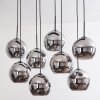 KOYOTO Pendant Light - glass chrome, Smoke-coloured, 8-light sources