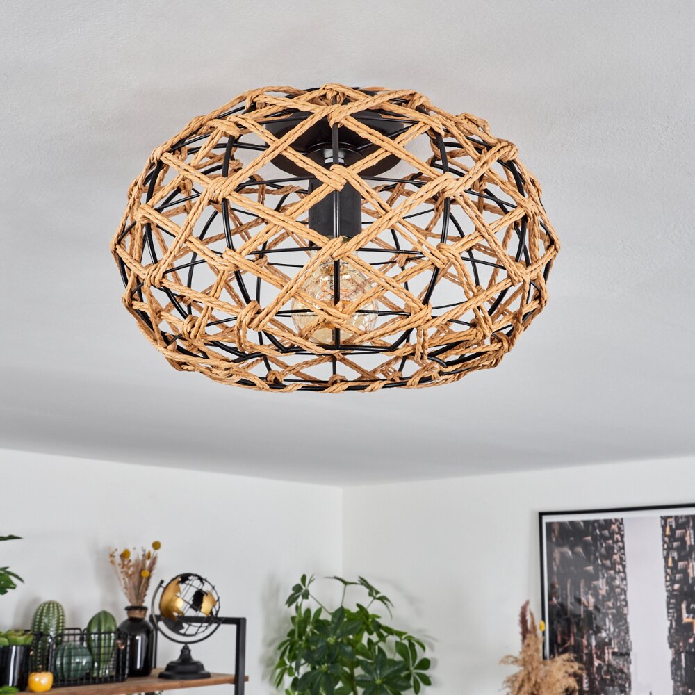 MULSTRAND Ceiling Light Ecru, black, 1-light source