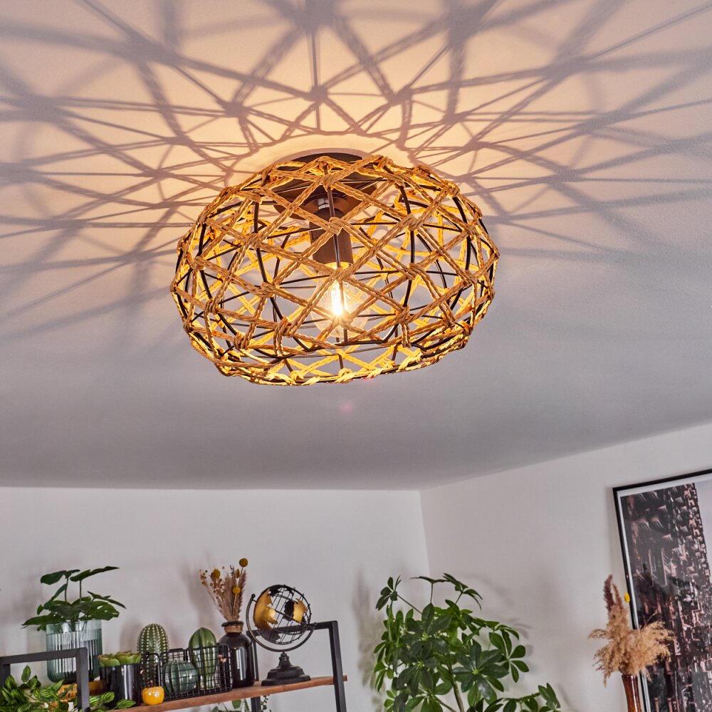 MULSTRAND Ceiling Light Ecru, black, 1-light source