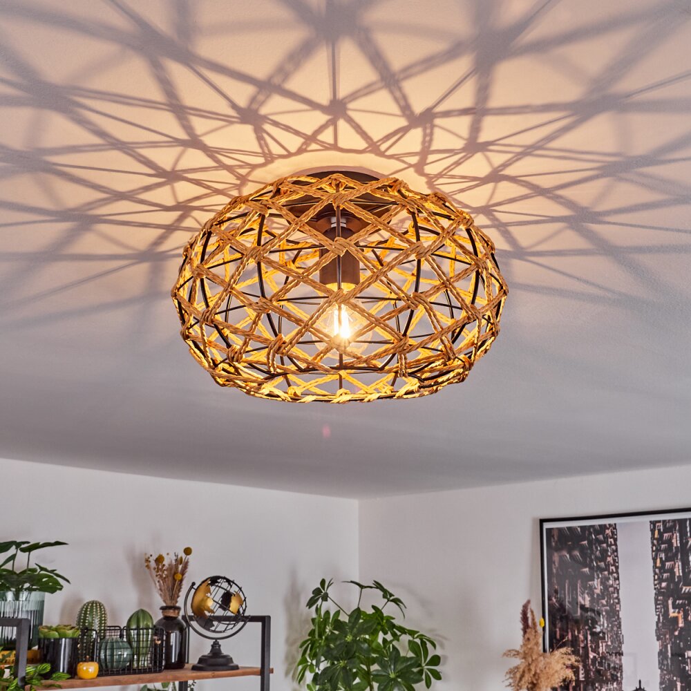 MULSTRAND Ceiling Light Ecru, black, 1-light source