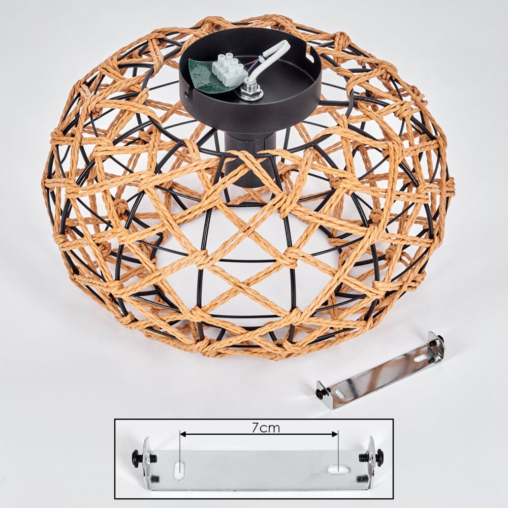 MULSTRAND Ceiling Light Ecru, black, 1-light source