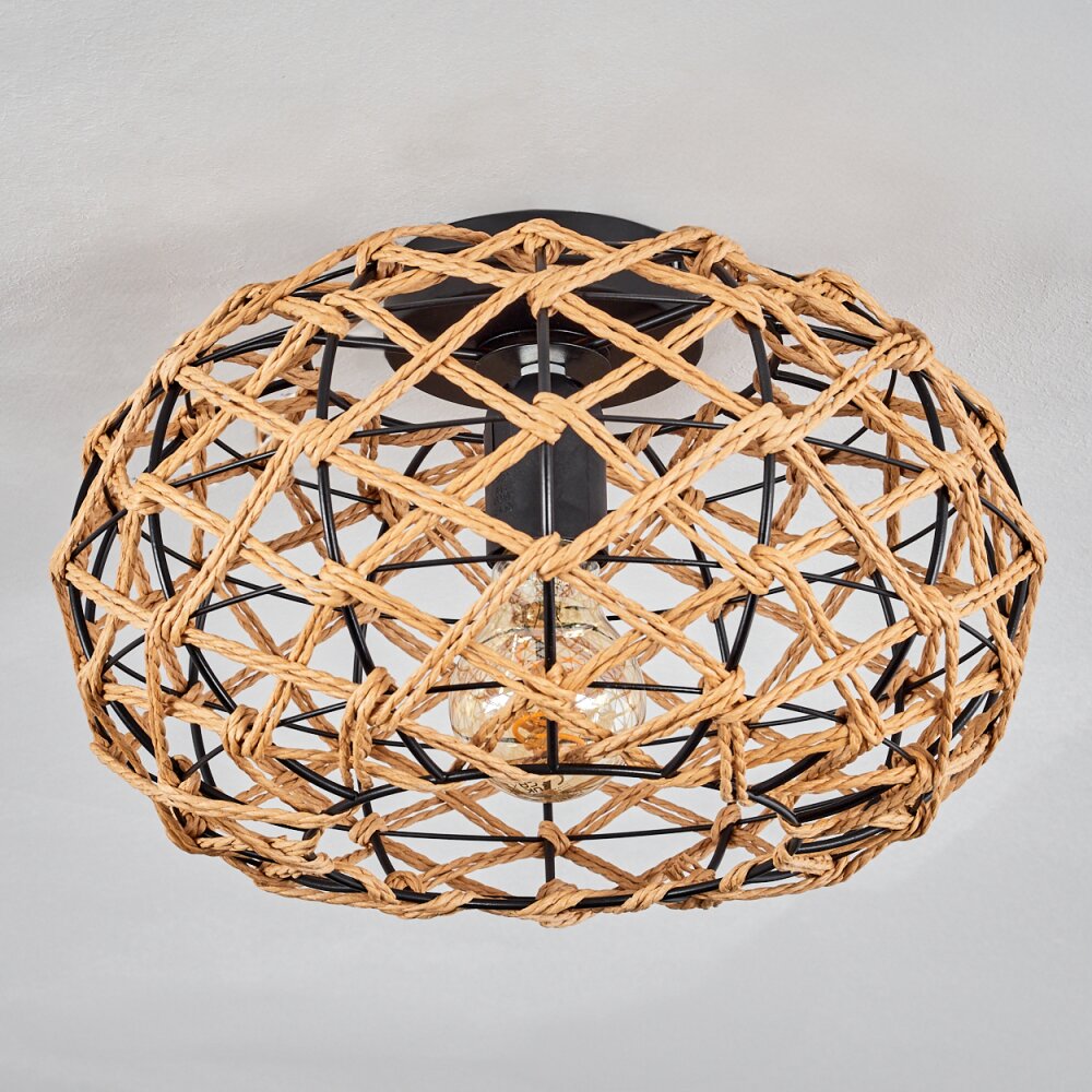 MULSTRAND Ceiling Light Ecru, black, 1-light source
