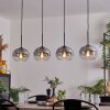 APEDO Pendant Light - glass clear, Smoke-coloured, 4-light sources