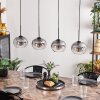 APEDO Pendant Light - glass clear, Smoke-coloured, 4-light sources