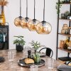 APEDO Pendant Light - glass Amber, 4-light sources