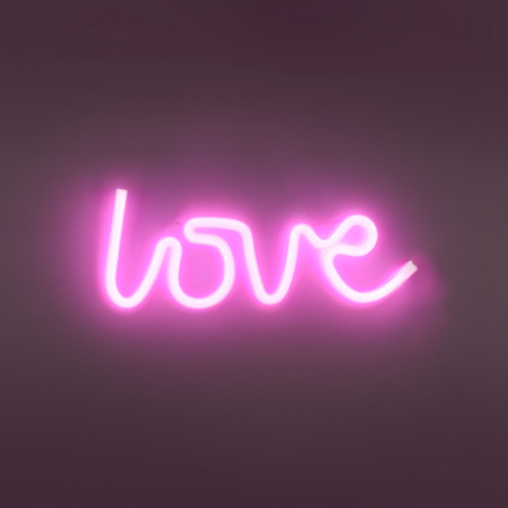 Leuchten-Direkt NEON-LOVE decorative light LED pink, 1-light source