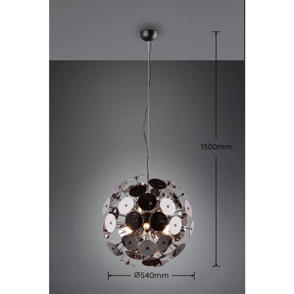 Trio DISCALGO Pendant Light black, 6-light sources