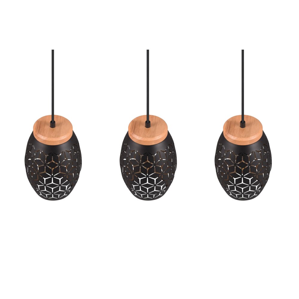 Reality BIDAR Pendant Light gold, Ecru, black, 3-light sources